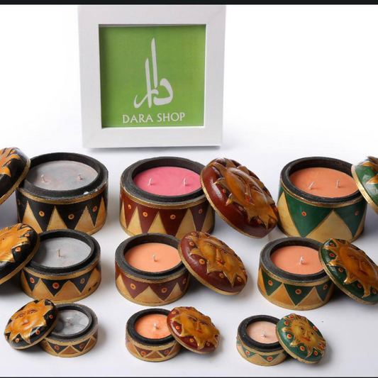 Handmade Wood Set Soywax Candles