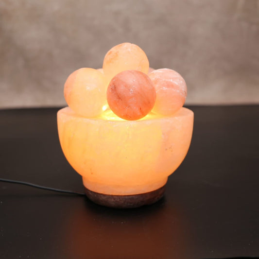 Flower Himalayan salt lamp light